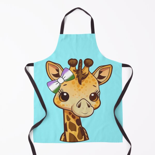 Item preview, Cute Giraffe with Genderqueer Pride Flag Bow, Kawaii Genderqueer Pride Design  designed and sold by Travelslightly.