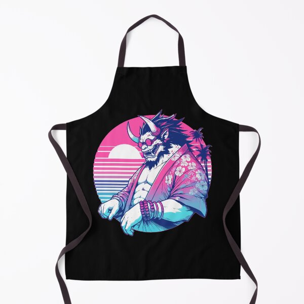 Item preview, Oni Yokai Ogre On Summer Palm Beach designed and sold by TomFrontierArt.
