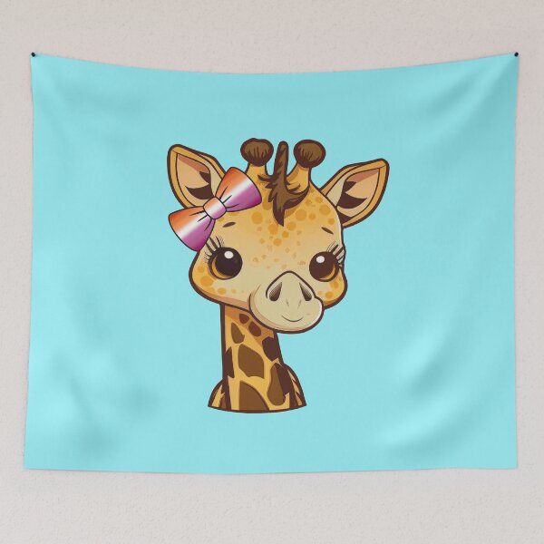Item preview, Cute Giraffe with Lesbian Pride Flag Bow, Kawaii Lesbian Pride Design  designed and sold by Travelslightly.