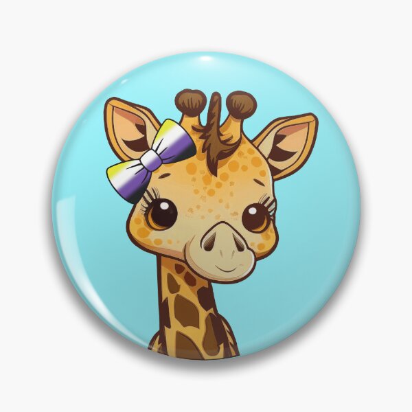 Item preview, Cute Giraffe with Nonbinary Pride Flag Bow, Kawaii Enby Pride Design  designed and sold by Travelslightly.