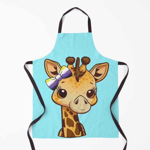 Item preview, Cute Giraffe with Nonbinary Pride Flag Bow, Kawaii Enby Pride Design  designed and sold by Travelslightly.