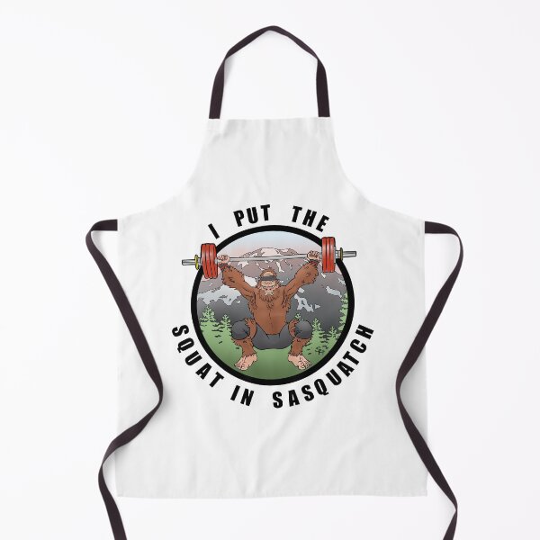 Item preview, Sasquatch lifting weights designed and sold by SarahHaggardArt.