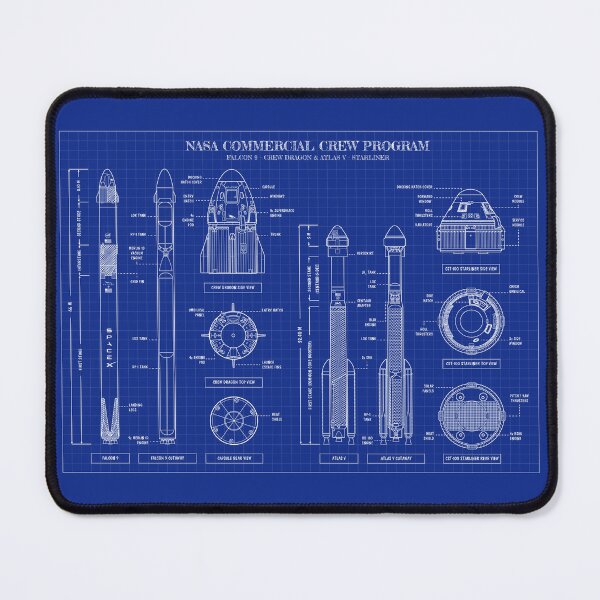 Item preview, Crew Dragon and CST-100 Starliner (Blueprint) designed and sold by BGALAXY.