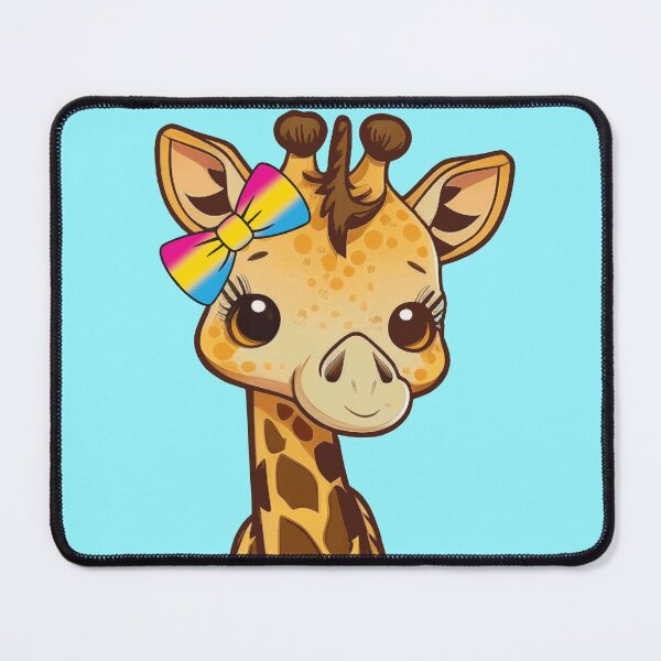 Item preview, Cute Giraffe with Pansexual Pride Flag Bow, Kawaii Pan Pride Design designed and sold by Travelslightly.