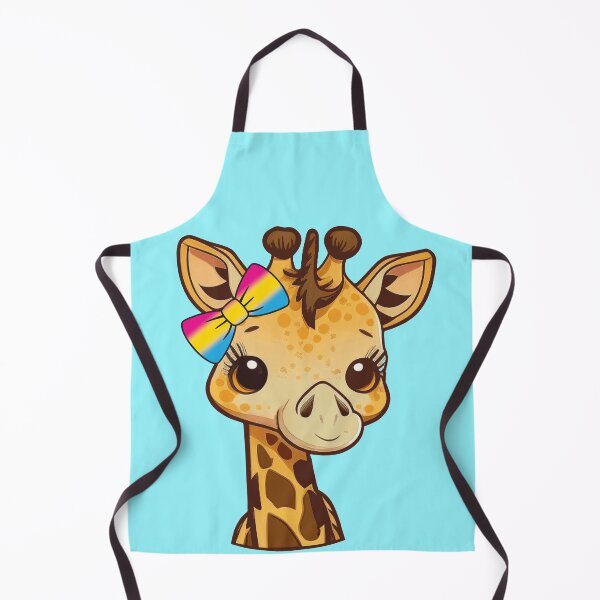 Item preview, Cute Giraffe with Pansexual Pride Flag Bow, Kawaii Pan Pride Design  designed and sold by Travelslightly.