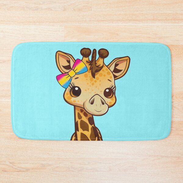 Item preview, Cute Giraffe with Pansexual Pride Flag Bow, Kawaii Pan Pride Design  designed and sold by Travelslightly.