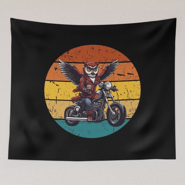 Item preview, Retro Biker Owl wings designed and sold by sydney-syder.