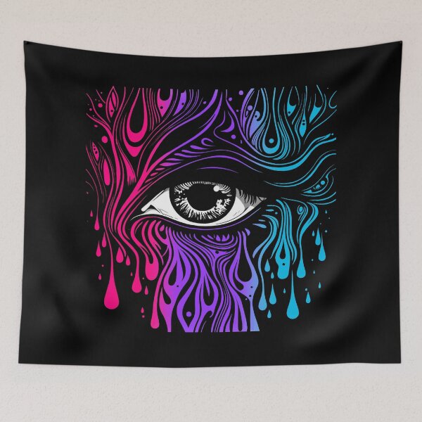 Item preview, Trippy androgynous Pride Flag Colored Eye, Evil Eye Androgyne Rave Design  designed and sold by Travelslightly.