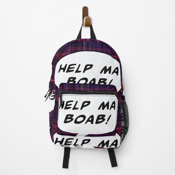 Item preview, Help Ma Boab Blue Plaid Comic Speech Bubble designed and sold by eddiebarronshop.