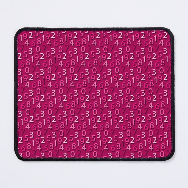 Item preview, Pink different numbers abstract spread across pattern background designed and sold by SpinklyCreations.