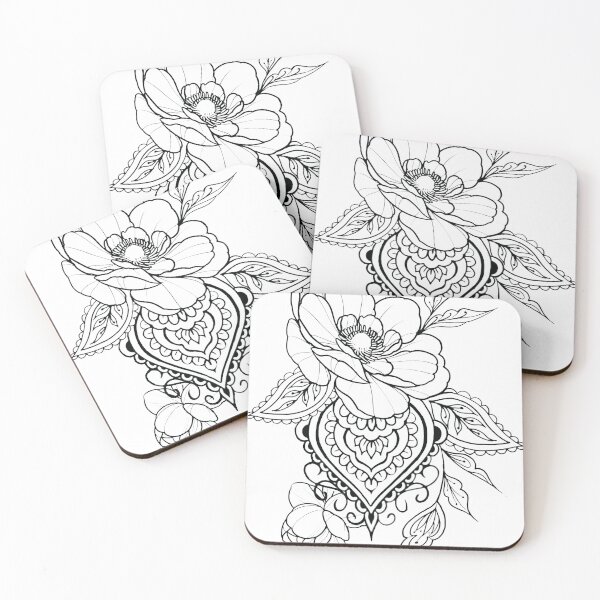 Item preview, Henna Flower designed and sold by MatrixTattoo.