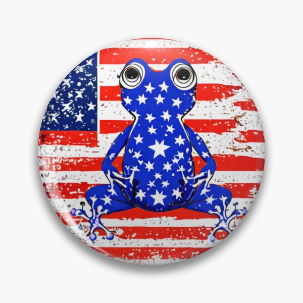 Item preview, American flag in the shape of a frog designed and sold by Beatka1.
