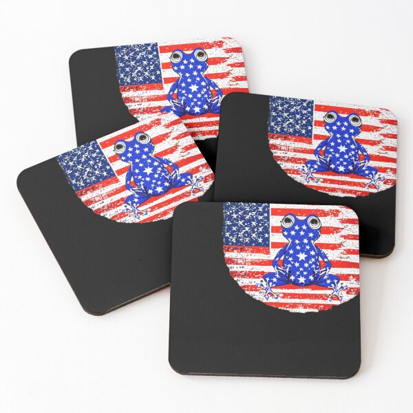 Item preview, American flag in the shape of a frog designed and sold by Beatka1.