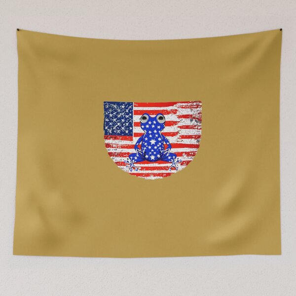 Item preview, American flag in the shape of a frog designed and sold by Beatka1.