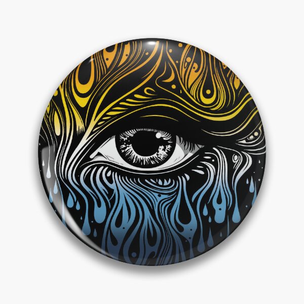 Item preview, Trippy AroAce Pride Flag Colored Eye, Evil Eye AroAce Rave Design  designed and sold by Travelslightly.
