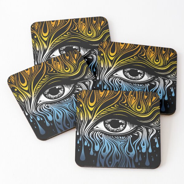 Item preview, Trippy AroAce Pride Flag Colored Eye, Evil Eye AroAce Rave Design  designed and sold by Travelslightly.