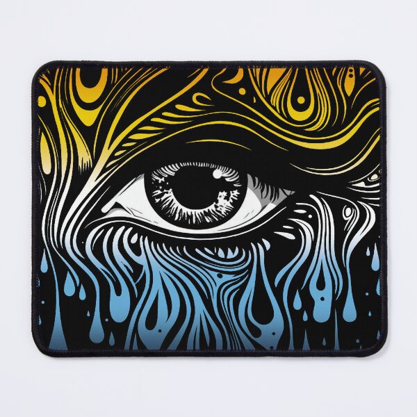 Item preview, Trippy AroAce Pride Flag Colored Eye, Evil Eye AroAce Rave Design  designed and sold by Travelslightly.