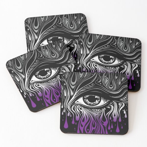 Item preview, Trippy Asexual Pride Flag Colored Eye, Evil Eye Ace Rave Design  designed and sold by Travelslightly.