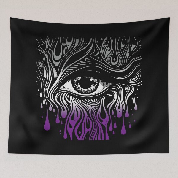 Item preview, Trippy Asexual Pride Flag Colored Eye, Evil Eye Ace Rave Design  designed and sold by Travelslightly.