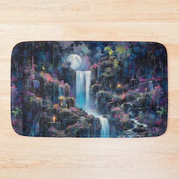 Item preview, Fantastical Moonlit Waterfall Garden designed and sold by Sadia Jannat.