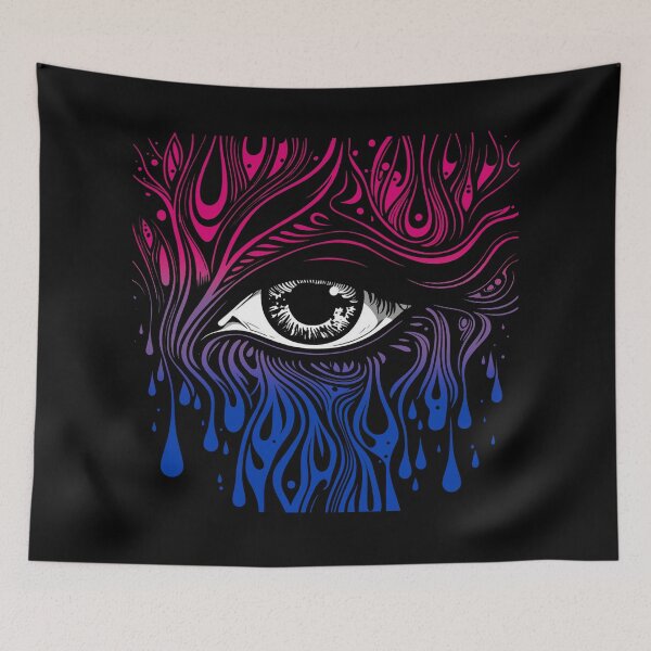 Item preview, Trippy Bisexual Pride Flag Colored Eye, Evil Eye Bi Rave Design  designed and sold by Travelslightly.