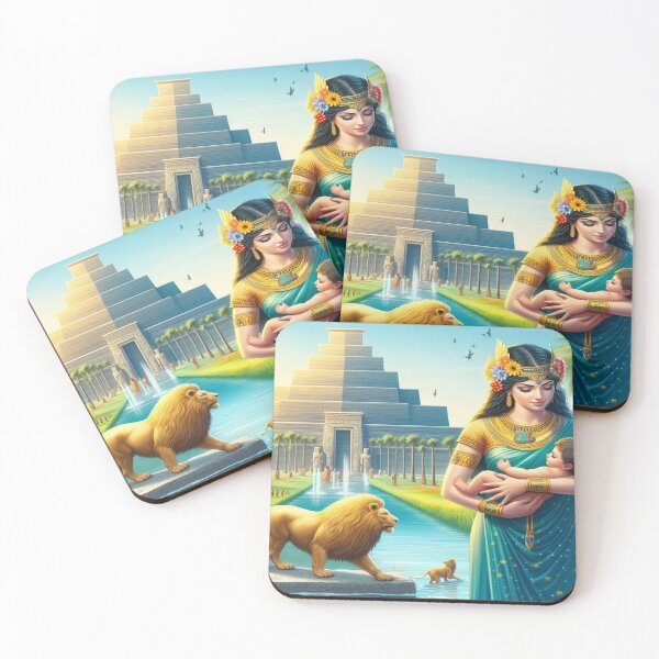 Item preview, Ishtar (Inanna), goddess of love, war, fertility and life, Lion of Babylon, Mesopotamia, cuneiform texts, palm tree, marsh, birth, newborn, genesis, origin designed and sold by Redbdon.