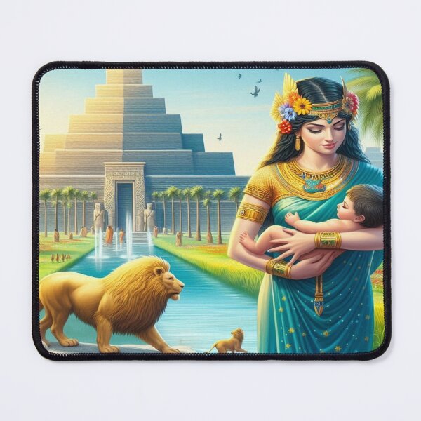 Item preview, Ishtar (Inanna), goddess of love, war, fertility and life, Lion of Babylon, Mesopotamia, cuneiform texts, palm tree, marsh, birth, newborn, genesis, origin designed and sold by Redbdon.
