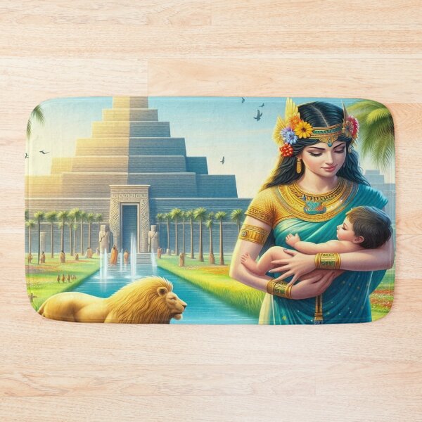 Item preview, Ishtar (Inanna), goddess of love, war, fertility and life, Lion of Babylon, Mesopotamia, cuneiform texts, palm tree, marsh, birth, newborn, genesis, origin designed and sold by Redbdon.