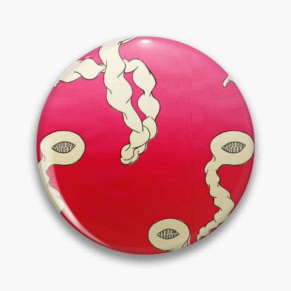 Item preview, Abstract drawing spermatozoa hovering on pink red background designed and sold by Carré Comme Orange.