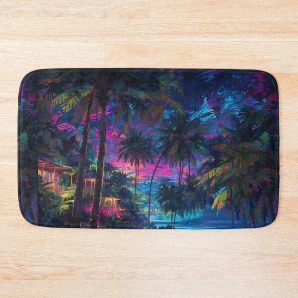 Item preview, Luminous Tropical Paradise at Night designed and sold by Sadia Jannat.