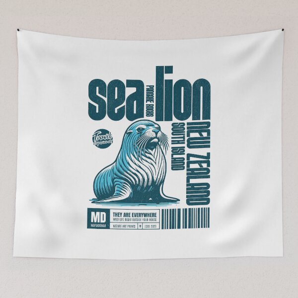 Item preview, Sea lions from New Zealand, South Island designed and sold by Mafiadonar.