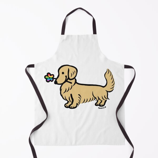 Item preview, Longhaired Cream Dachshund Tiny Rainbow Flower designed and sold by HappyLabradors.