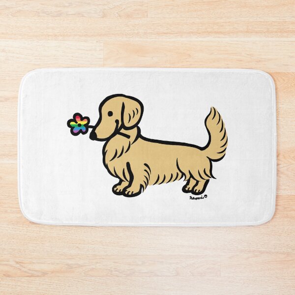 Item preview, Longhaired Cream Dachshund Tiny Rainbow Flower designed and sold by HappyLabradors.