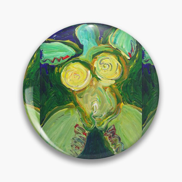 Item preview, Primitive abstract female body painting green colors designed and sold by Carré Comme Orange.