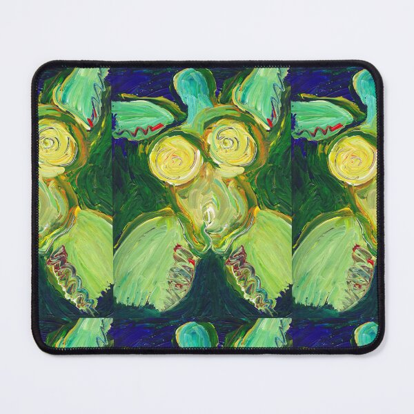 Item preview, Primitive abstract female body painting green colors designed and sold by Carré Comme Orange.