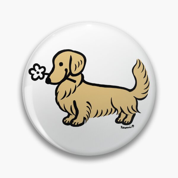Item preview, Longhaired Cream Dachshund Tiny Flower designed and sold by HappyLabradors.