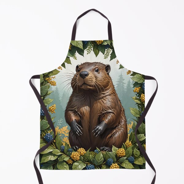 Item preview, American beaver Surrounded By Oregon-grape designed and sold by taiche.