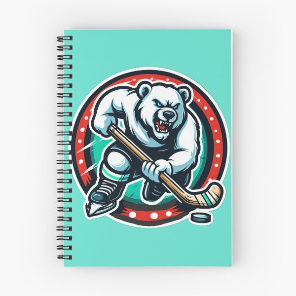 Item preview, Polar bear Hockey player badge designed and sold by ErikFQ.