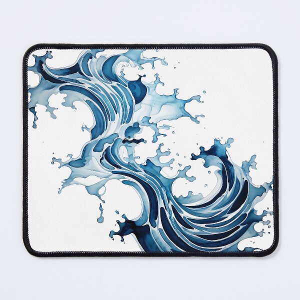 Item preview,  blue and white drawing of a wave designed and sold by Enga6.