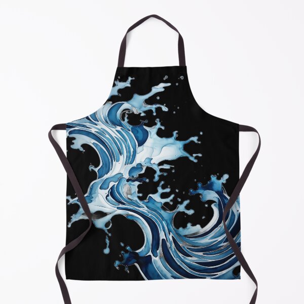 Item preview, blue and white drawing of a wave designed and sold by Enga6.