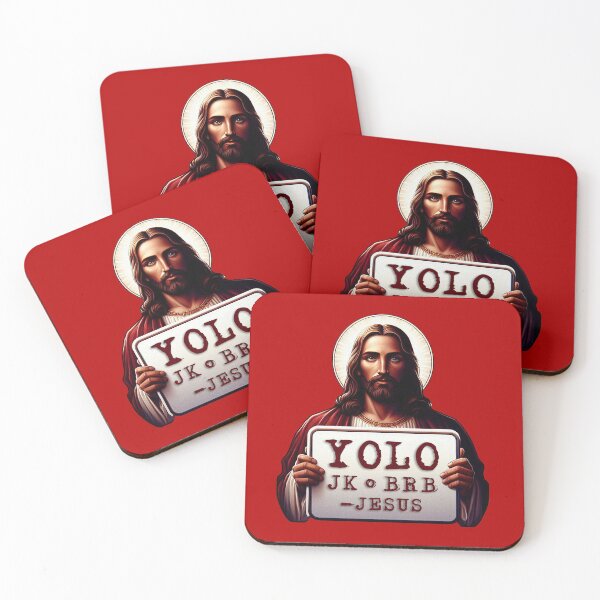 Item preview, YOLO JK BRB Jesus designed and sold by plushism.