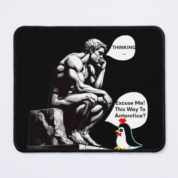 Item preview, LaMaisonOfMY MY THOUGHT BUBBLES WITH THINKER STATUE COLLECTION NO.3 BLACK designed and sold by LaMaisonOfMY.