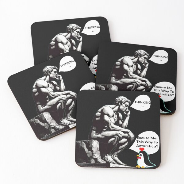 Item preview, LaMaisonOfMY MY THOUGHT BUBBLES WITH THINKER STATUE COLLECTION NO.3 BLACK designed and sold by LaMaisonOfMY.