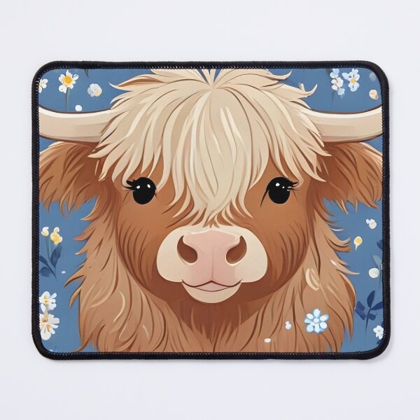Item preview, Highland cow and flowers pattern designed and sold by Nolan6.