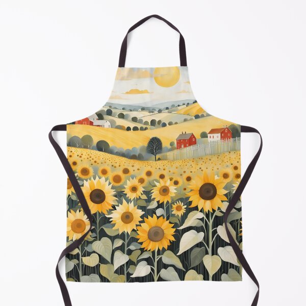 Item preview, sunflower field landscape designed and sold by Cloofur.