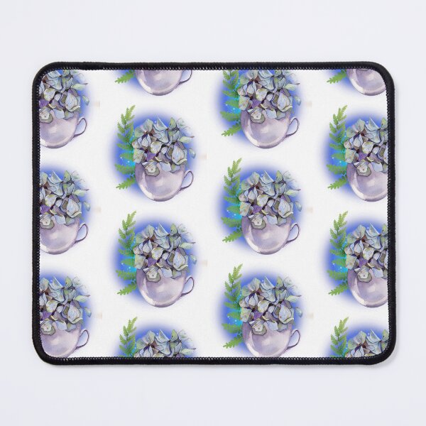 Item preview, Hydrangeas and Fern in a Teacup Galaxy Coffee designed and sold by WildWoodlandWitch.
