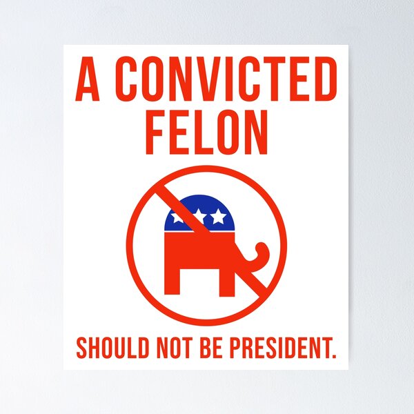 Item preview, A convicted felon should not be president  designed and sold by Rachel the Artist .