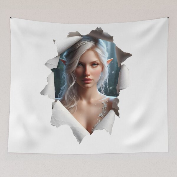 Item preview, Enigmatic Revelation Portrait Elf designed and sold by AI-Only Creations.