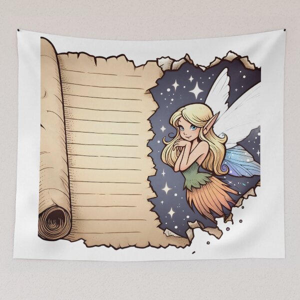 Item preview, Enigmatic Revelation Cartoon Elf designed and sold by AI-Only Creations.