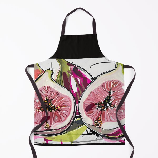 Item preview, Dynamic Botanical Figs - Bold and Expressive Strokes with Vibrant Pinks and Greens AI Generated designed and sold by OlfactoART Studio.